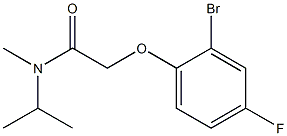 2-(2-bromo-4-fluorophenoxy)-N-methyl-N-(propan-2-yl)acetamide Struktur