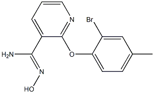 2-(2-bromo-4-methylphenoxy)-N'-hydroxypyridine-3-carboximidamide Struktur