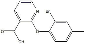 2-(2-bromo-4-methylphenoxy)pyridine-3-carboxylic acid Struktur