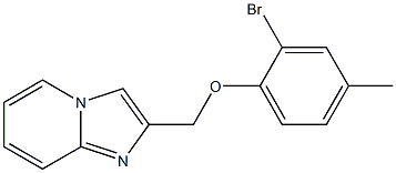 2-(2-bromo-4-methylphenoxymethyl)imidazo[1,2-a]pyridine Struktur