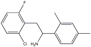 2-(2-chloro-6-fluorophenyl)-1-(2,4-dimethylphenyl)ethan-1-amine Struktur