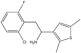 2-(2-chloro-6-fluorophenyl)-1-(2,5-dimethylthiophen-3-yl)ethan-1-amine Struktur