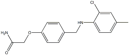 2-(4-{[(2-chloro-4-methylphenyl)amino]methyl}phenoxy)acetamide Struktur