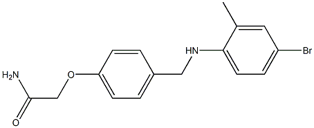 2-(4-{[(4-bromo-2-methylphenyl)amino]methyl}phenoxy)acetamide Struktur