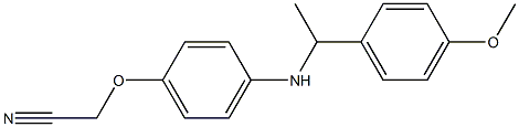 2-(4-{[1-(4-methoxyphenyl)ethyl]amino}phenoxy)acetonitrile Struktur