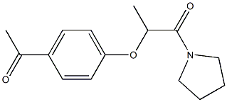 2-(4-acetylphenoxy)-1-(pyrrolidin-1-yl)propan-1-one Struktur