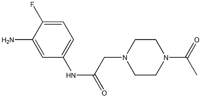 2-(4-acetylpiperazin-1-yl)-N-(3-amino-4-fluorophenyl)acetamide Struktur