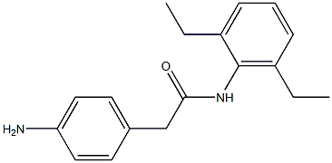 2-(4-aminophenyl)-N-(2,6-diethylphenyl)acetamide Struktur