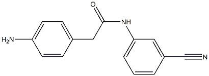 2-(4-aminophenyl)-N-(3-cyanophenyl)acetamide Struktur