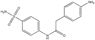 2-(4-aminophenyl)-N-(4-sulfamoylphenyl)acetamide Struktur