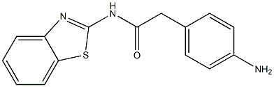 2-(4-aminophenyl)-N-1,3-benzothiazol-2-ylacetamide Struktur