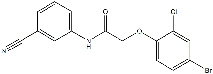 2-(4-bromo-2-chlorophenoxy)-N-(3-cyanophenyl)acetamide Struktur