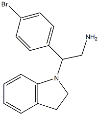 2-(4-bromophenyl)-2-(2,3-dihydro-1H-indol-1-yl)ethanamine Struktur