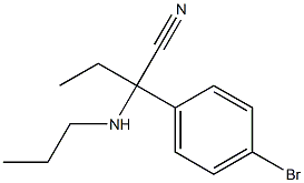 2-(4-bromophenyl)-2-(propylamino)butanenitrile Struktur