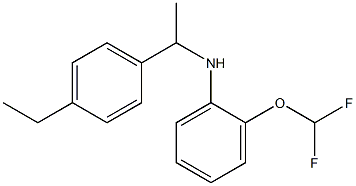 2-(difluoromethoxy)-N-[1-(4-ethylphenyl)ethyl]aniline Struktur