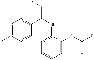 2-(difluoromethoxy)-N-[1-(4-methylphenyl)propyl]aniline Struktur