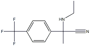 2-(ethylamino)-2-[4-(trifluoromethyl)phenyl]propanenitrile Struktur