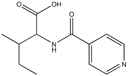 2-(isonicotinoylamino)-3-methylpentanoic acid Struktur