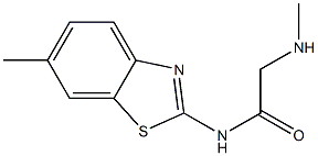 2-(methylamino)-N-(6-methyl-1,3-benzothiazol-2-yl)acetamide Struktur