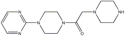 2-(piperazin-1-yl)-1-[4-(pyrimidin-2-yl)piperazin-1-yl]ethan-1-one Struktur