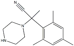 2-(piperazin-1-yl)-2-(2,4,6-trimethylphenyl)propanenitrile Struktur