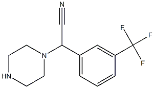 2-(piperazin-1-yl)-2-[3-(trifluoromethyl)phenyl]acetonitrile Struktur