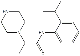 2-(piperazin-1-yl)-N-[2-(propan-2-yl)phenyl]propanamide Struktur