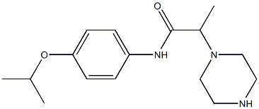 2-(piperazin-1-yl)-N-[4-(propan-2-yloxy)phenyl]propanamide Struktur