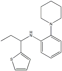 2-(piperidin-1-yl)-N-[1-(thiophen-2-yl)propyl]aniline Struktur