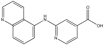 2-(quinolin-5-ylamino)pyridine-4-carboxylic acid Struktur