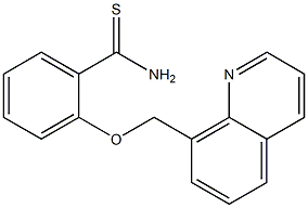 2-(quinolin-8-ylmethoxy)benzene-1-carbothioamide Struktur