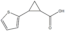 2-(thiophen-2-yl)cyclopropane-1-carboxylic acid Struktur