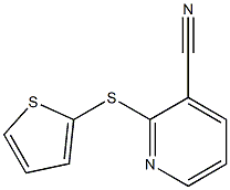 2-(thiophen-2-ylsulfanyl)pyridine-3-carbonitrile Struktur