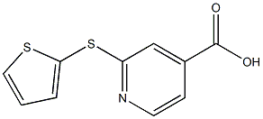 2-(thiophen-2-ylsulfanyl)pyridine-4-carboxylic acid Struktur