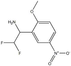 2,2-difluoro-1-(2-methoxy-5-nitrophenyl)ethan-1-amine Struktur