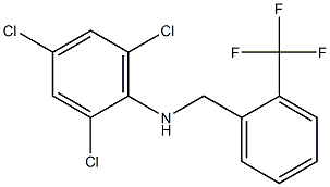 2,4,6-trichloro-N-{[2-(trifluoromethyl)phenyl]methyl}aniline Struktur