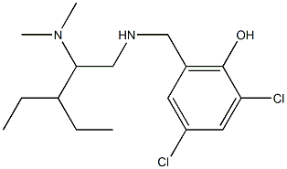 2,4-dichloro-6-({[2-(dimethylamino)-3-ethylpentyl]amino}methyl)phenol Struktur