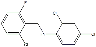 2,4-dichloro-N-[(2-chloro-6-fluorophenyl)methyl]aniline Struktur