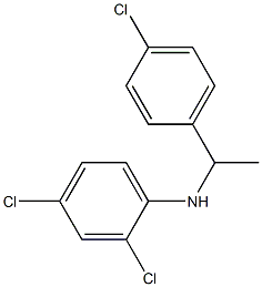 2,4-dichloro-N-[1-(4-chlorophenyl)ethyl]aniline Struktur