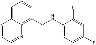 2,4-difluoro-N-(quinolin-8-ylmethyl)aniline Struktur