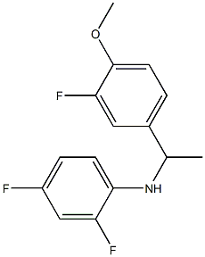 2,4-difluoro-N-[1-(3-fluoro-4-methoxyphenyl)ethyl]aniline Struktur