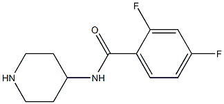 2,4-difluoro-N-piperidin-4-ylbenzamide Struktur