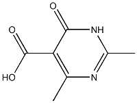 2,4-dimethyl-6-oxo-1,6-dihydropyrimidine-5-carboxylic acid Struktur