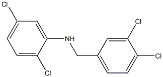 2,5-dichloro-N-[(3,4-dichlorophenyl)methyl]aniline Struktur