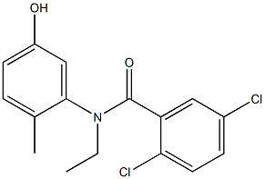 2,5-dichloro-N-ethyl-N-(5-hydroxy-2-methylphenyl)benzamide Struktur