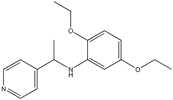 2,5-diethoxy-N-[1-(pyridin-4-yl)ethyl]aniline Struktur