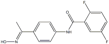 2,5-difluoro-N-{4-[(1E)-N-hydroxyethanimidoyl]phenyl}benzamide Struktur