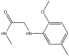 2-[(2-methoxy-5-methylphenyl)amino]-N-methylacetamide Struktur