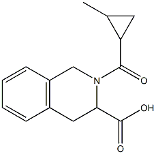 2-[(2-methylcyclopropyl)carbonyl]-1,2,3,4-tetrahydroisoquinoline-3-carboxylic acid Struktur