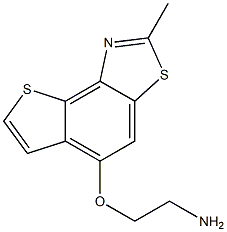 2-[(2-methylthieno[2,3-e][1,3]benzothiazol-5-yl)oxy]ethanamine Struktur